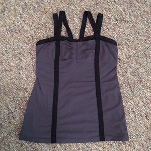 Gray/ Black lululemon tank